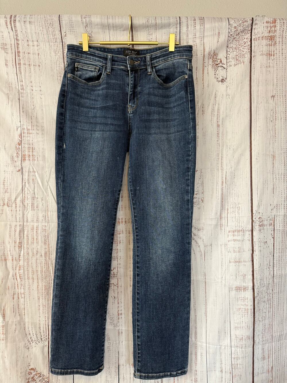 Judy Blue Straight Fit Jeans Size 9/29 Medium Wash Stretch Denim Mid Rise